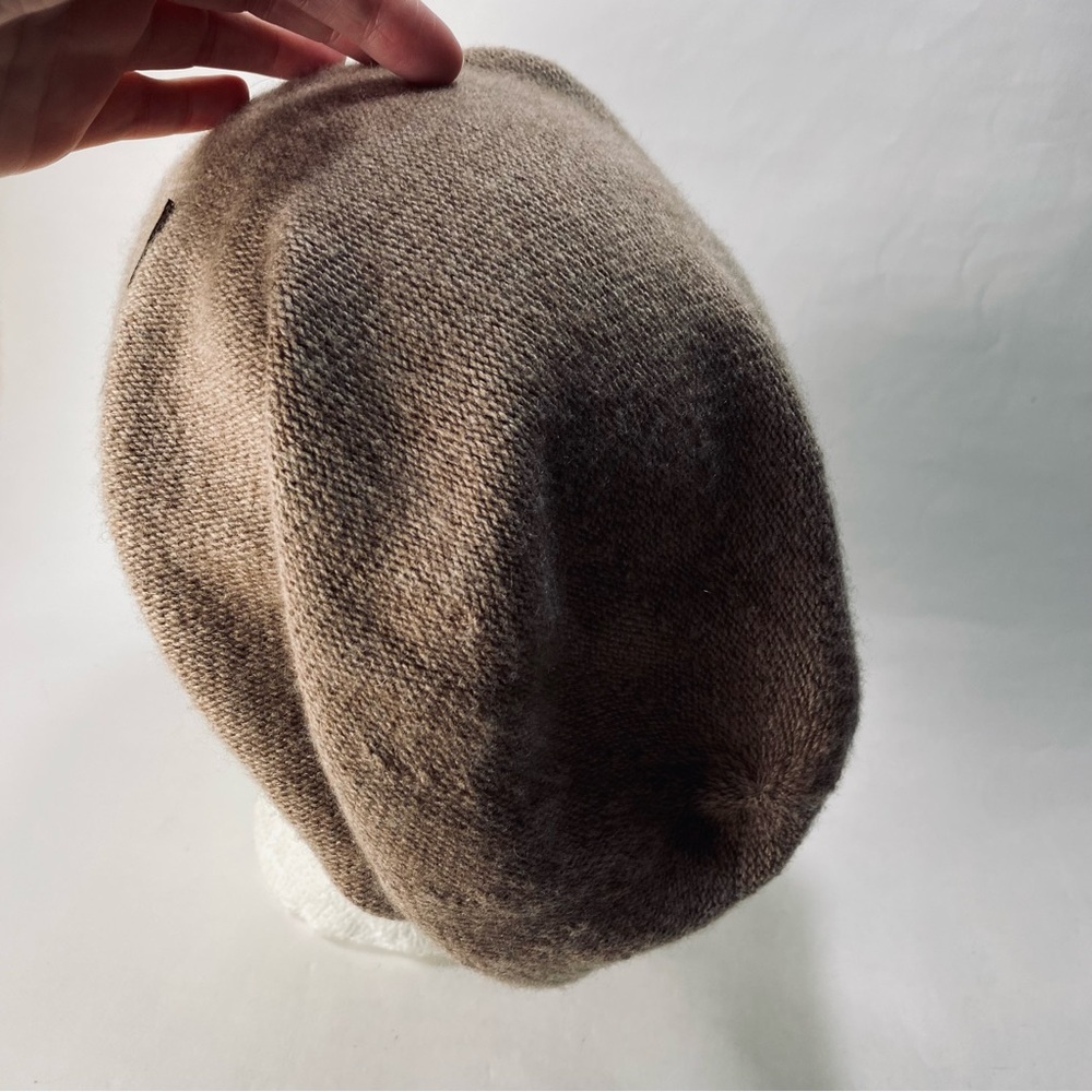 Furtalk Tan Knit Wool Cashmere Blend Slouchy Beanie - Picture 6 of 12